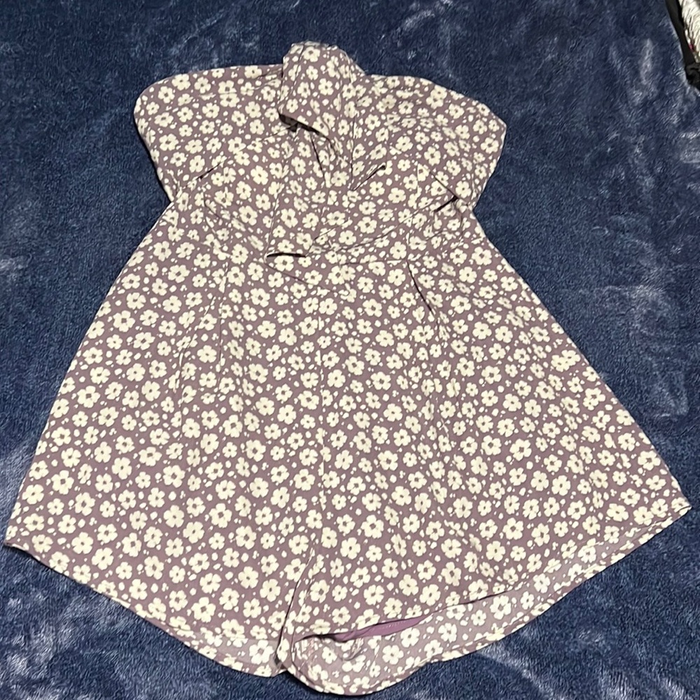 Strapless romper